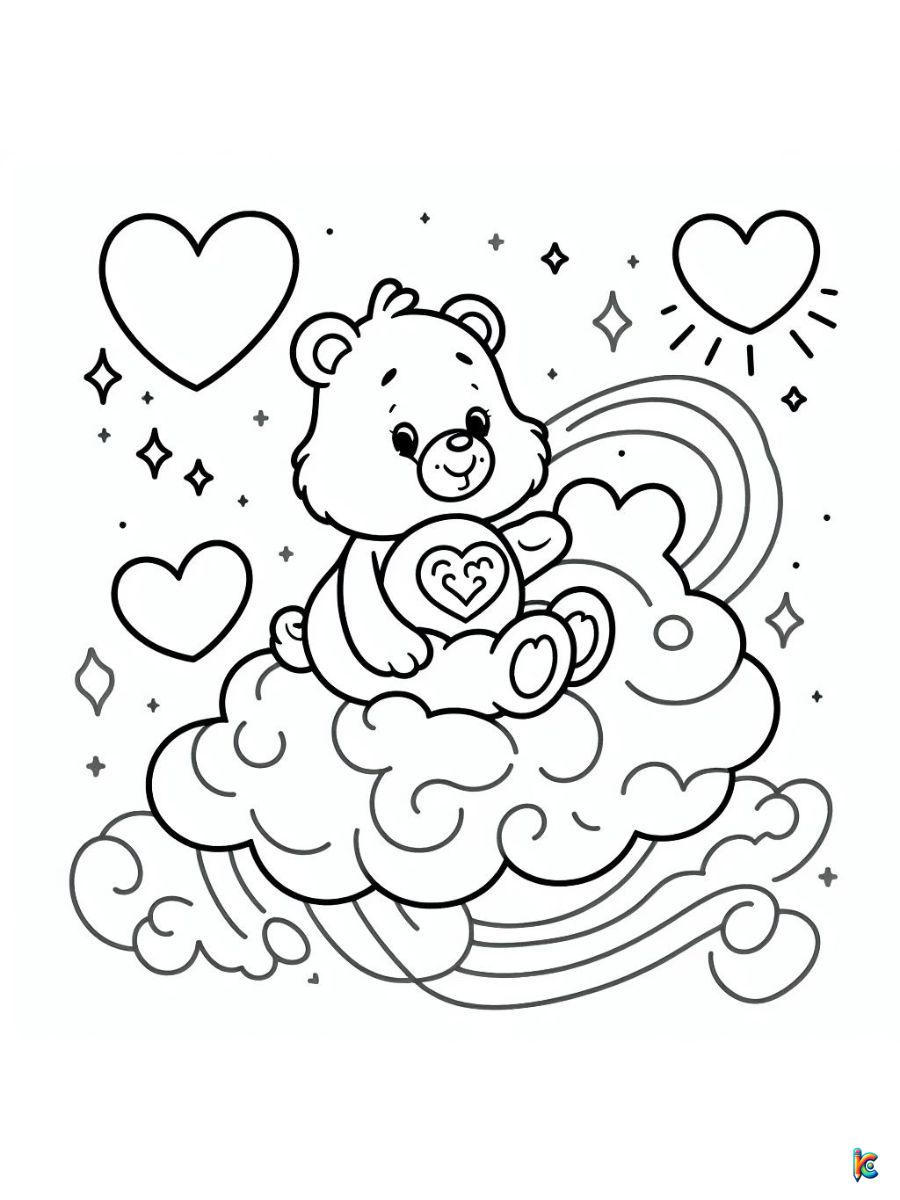 coloring pages for care bears