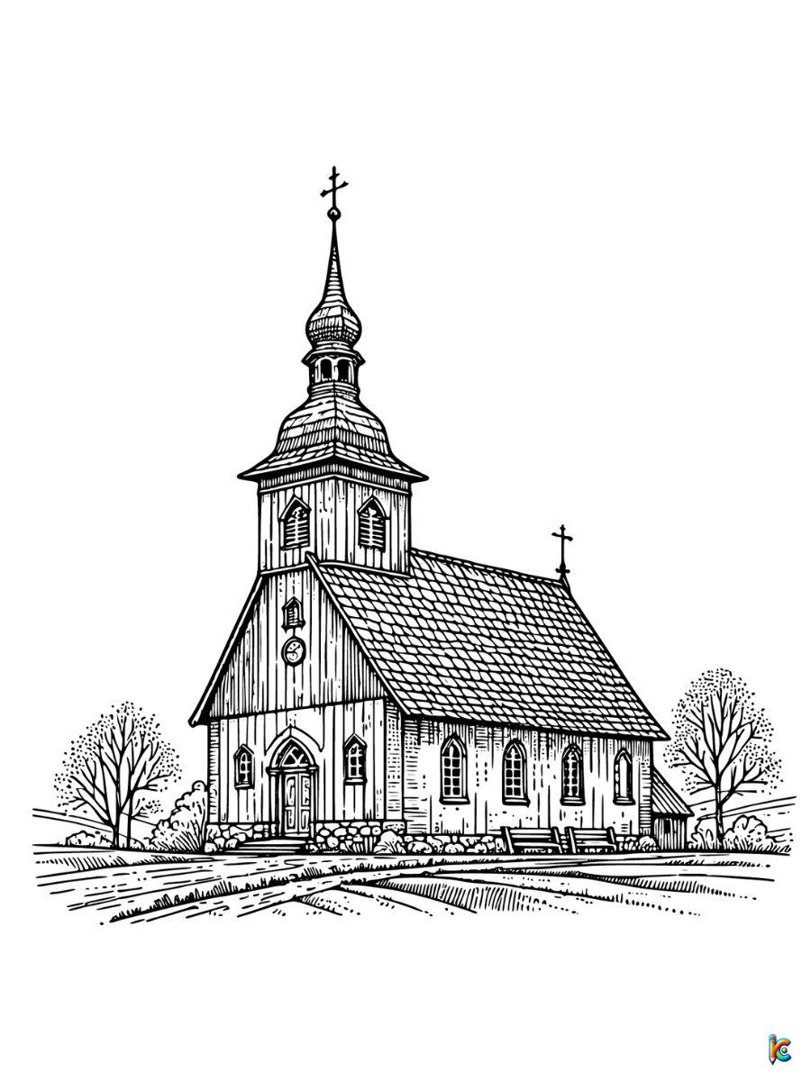 coloring pages for church