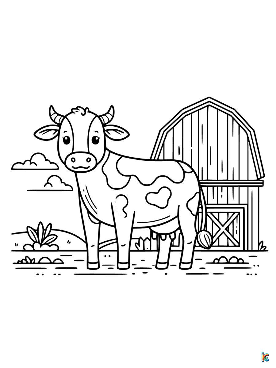 coloring pages of cows