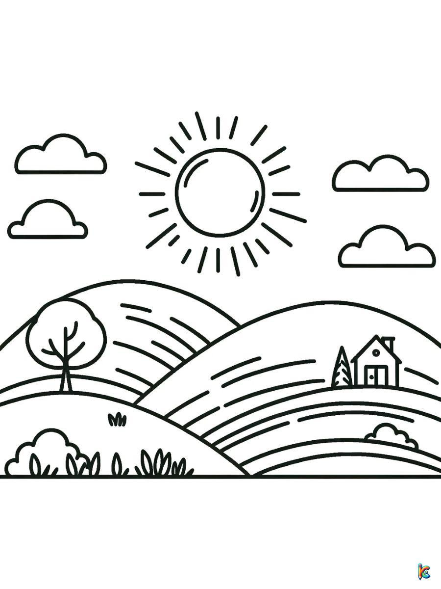 coloring pages of landscape