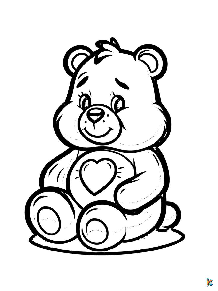 coloring pages of the care bears