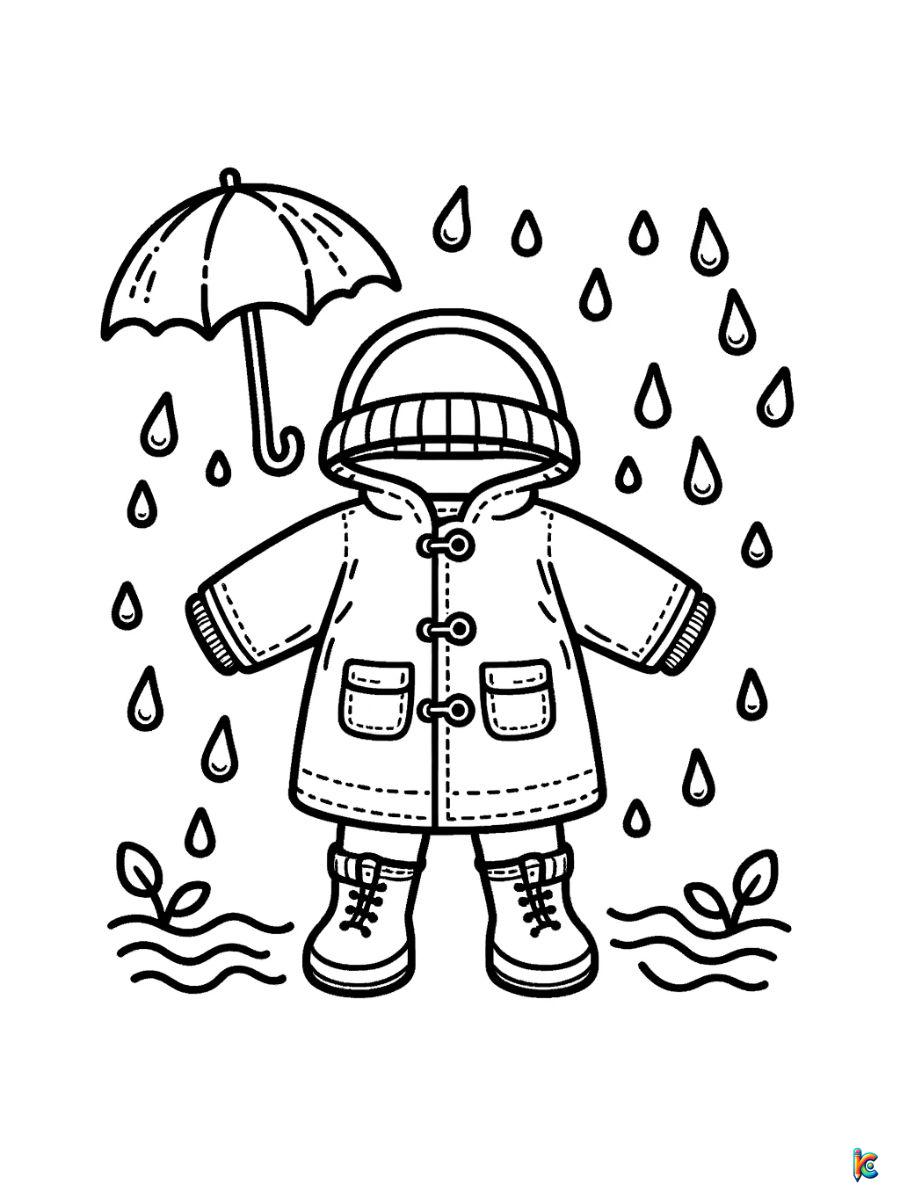 coloring pages rainy day
