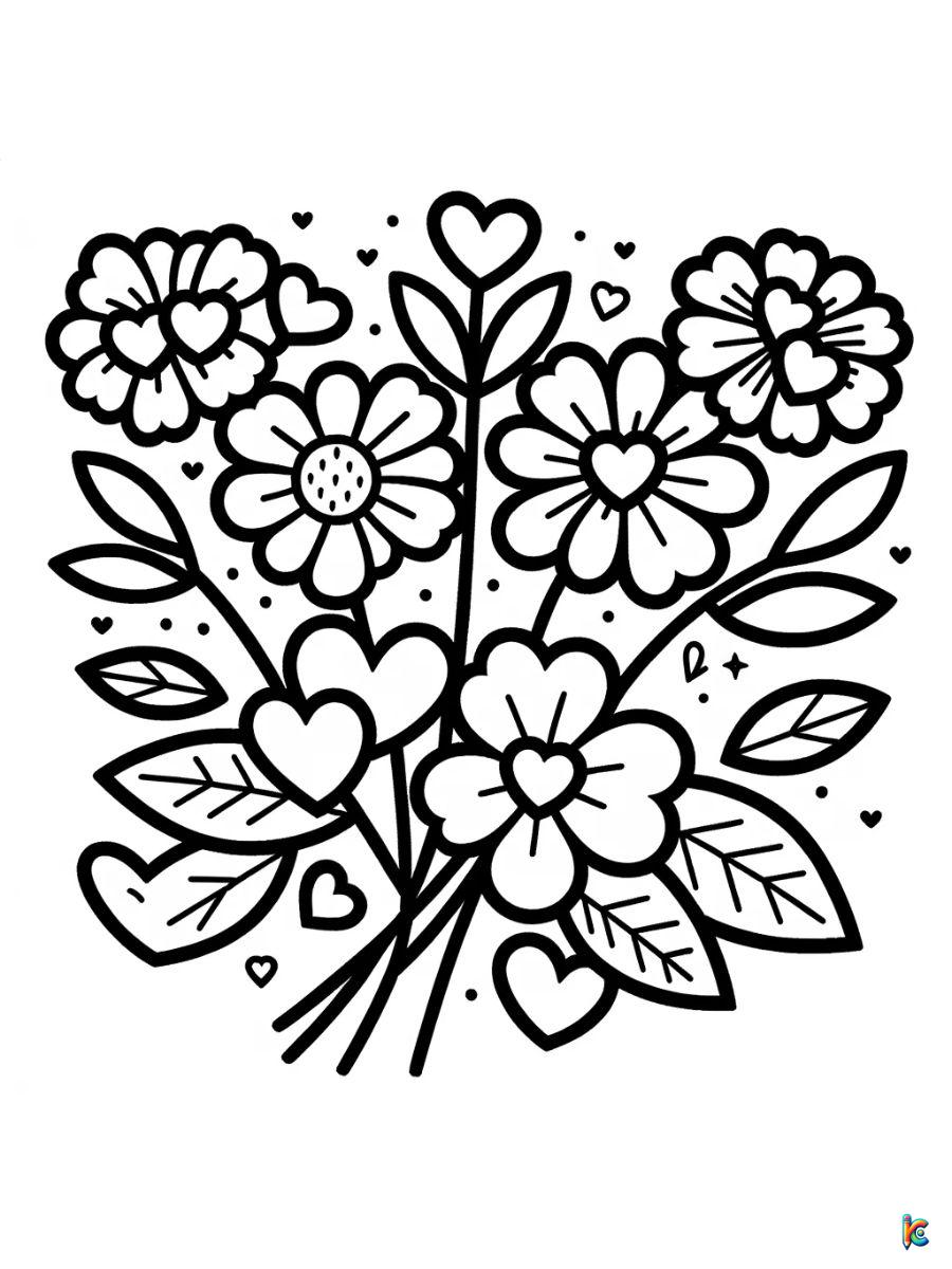 coloring pages valentines day printable