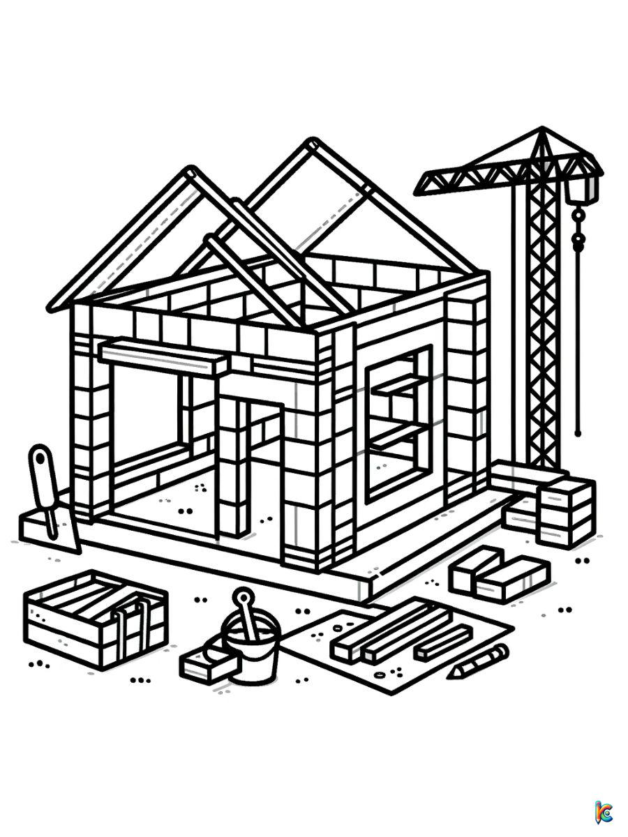 construction coloring pages free printables