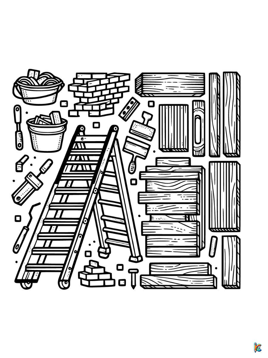 construction equipment coloring pages to print
