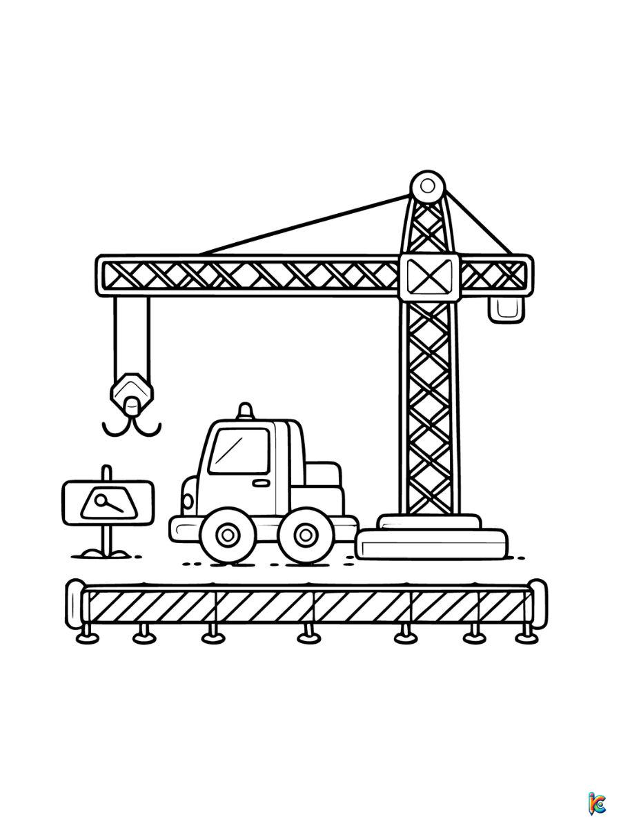 construction vehicles coloring pages free