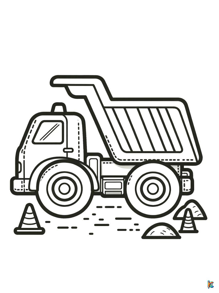 construction vehicles coloring pages printable