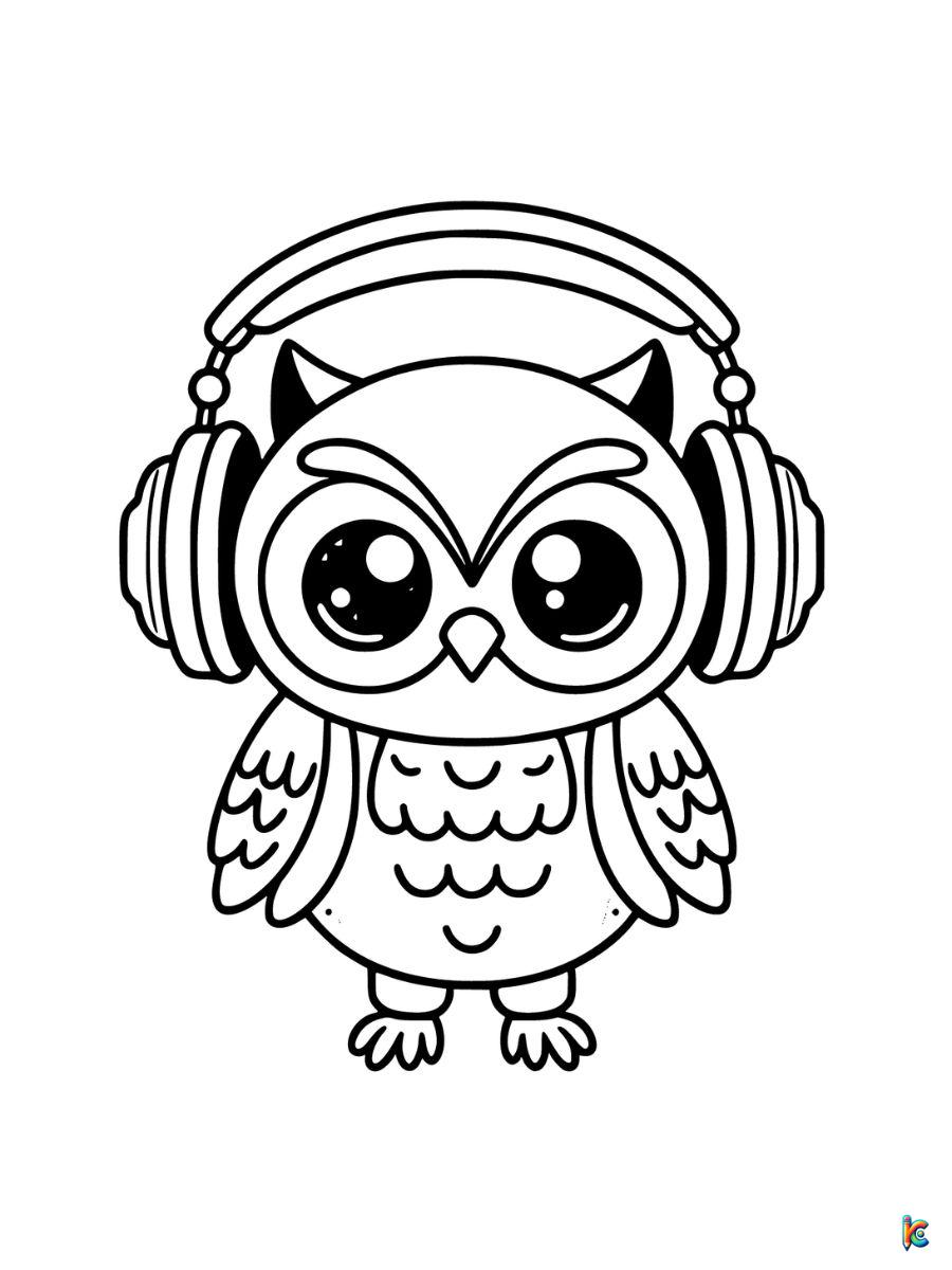 cool owl coloring pages for kids