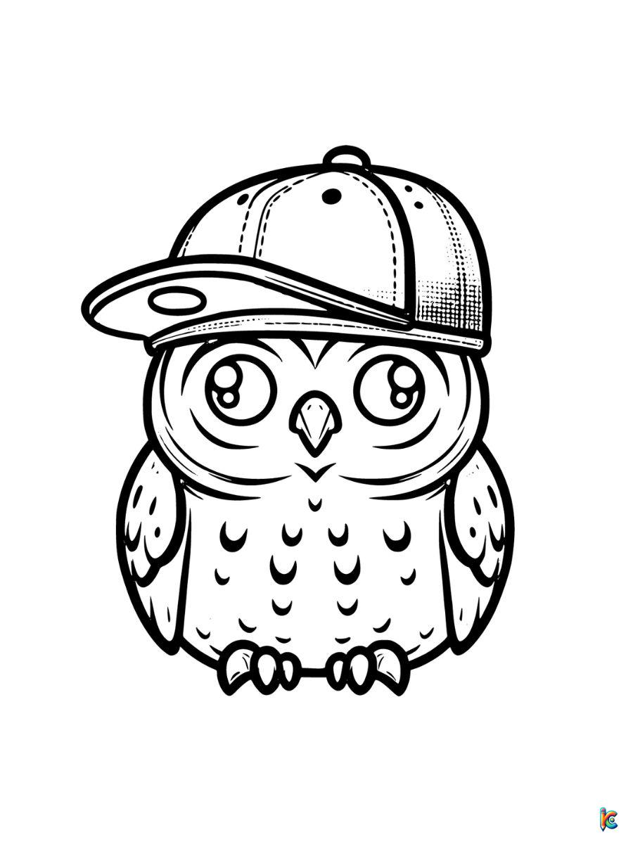 cool owl coloring pages printable