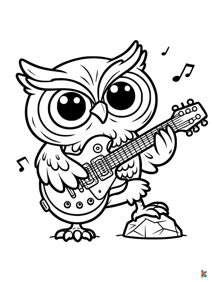 cool owl coloring pages