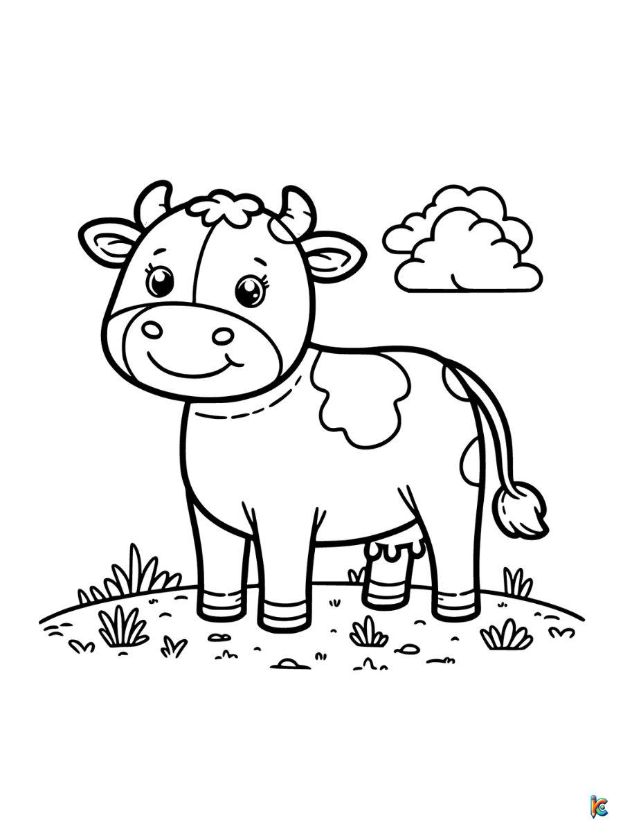 cow coloring pages free printable