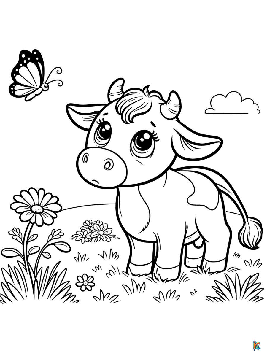 cow coloring pages free