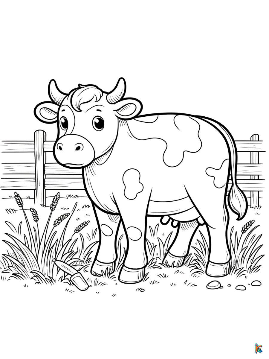 cow coloring pages printable