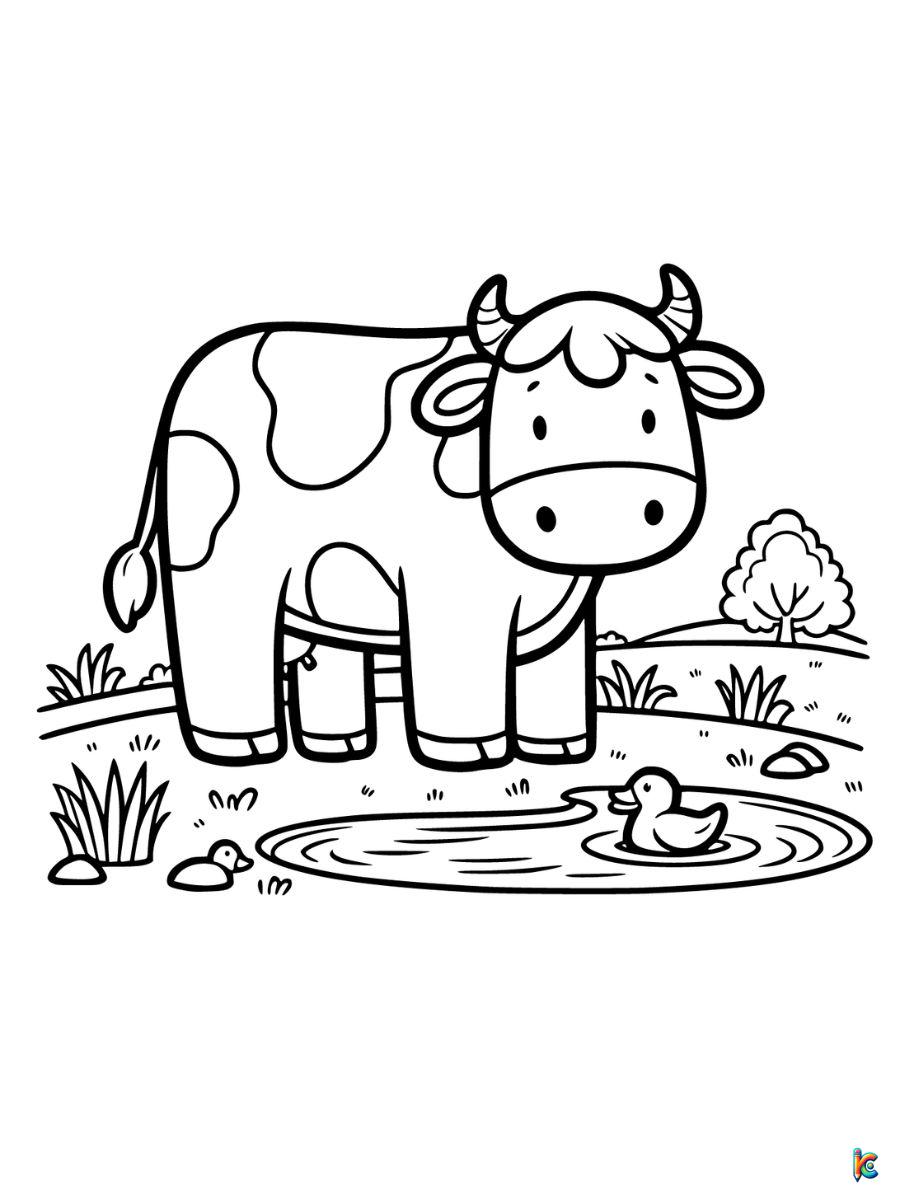 cow print coloring pages