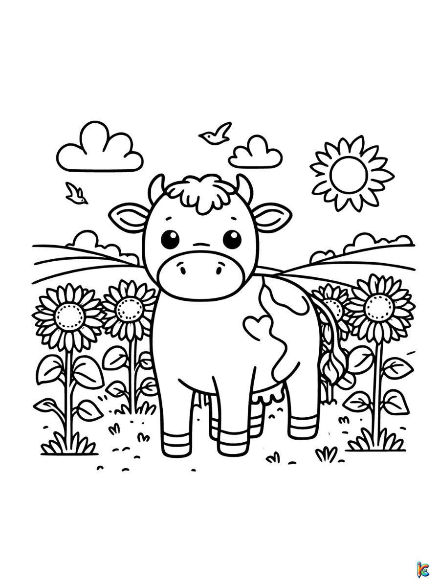 cow printable coloring pages