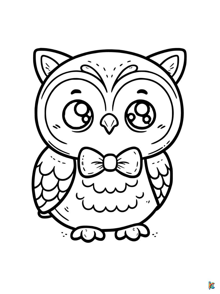 cute coloring pages of owls