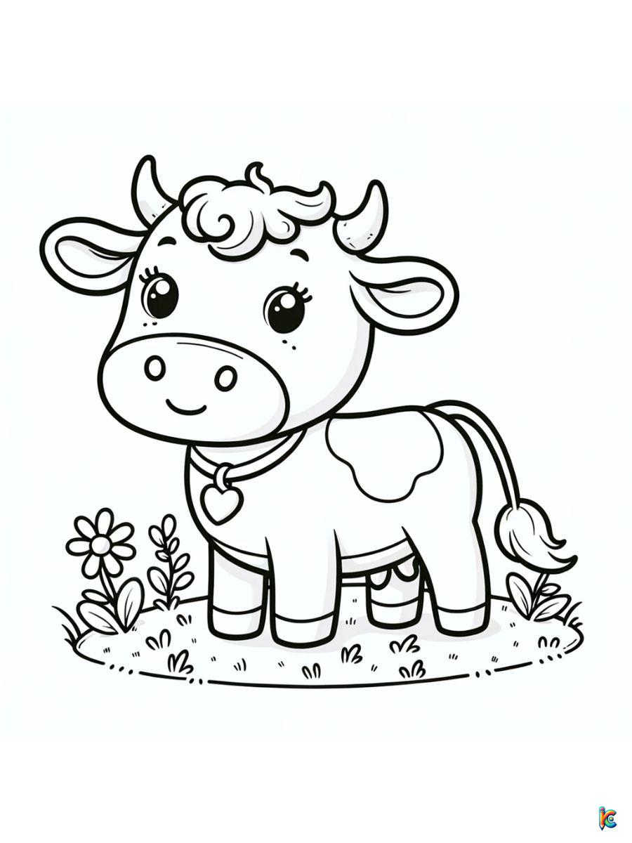 cute cow coloring pages for kids