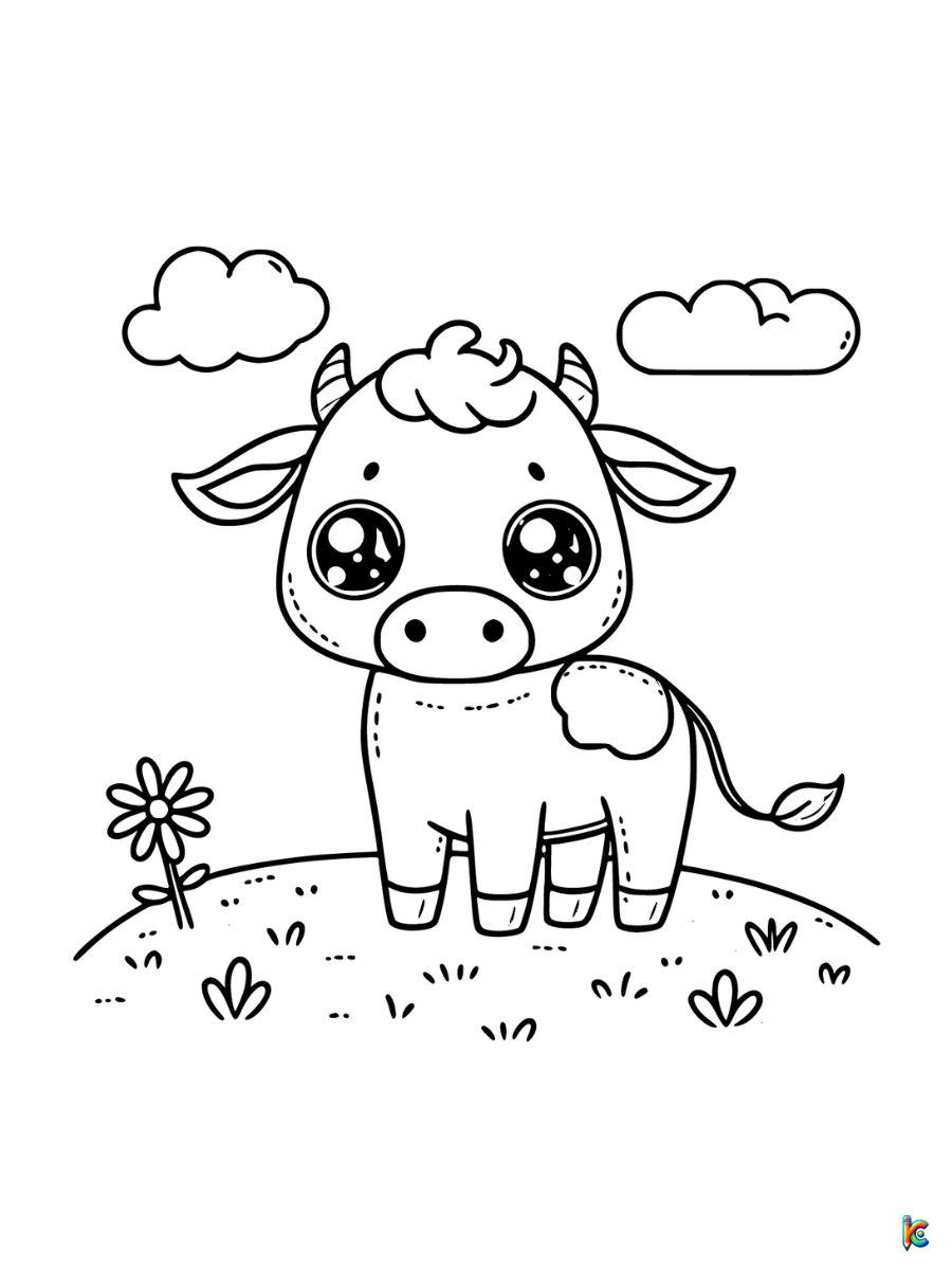 cute cow coloring pages to print