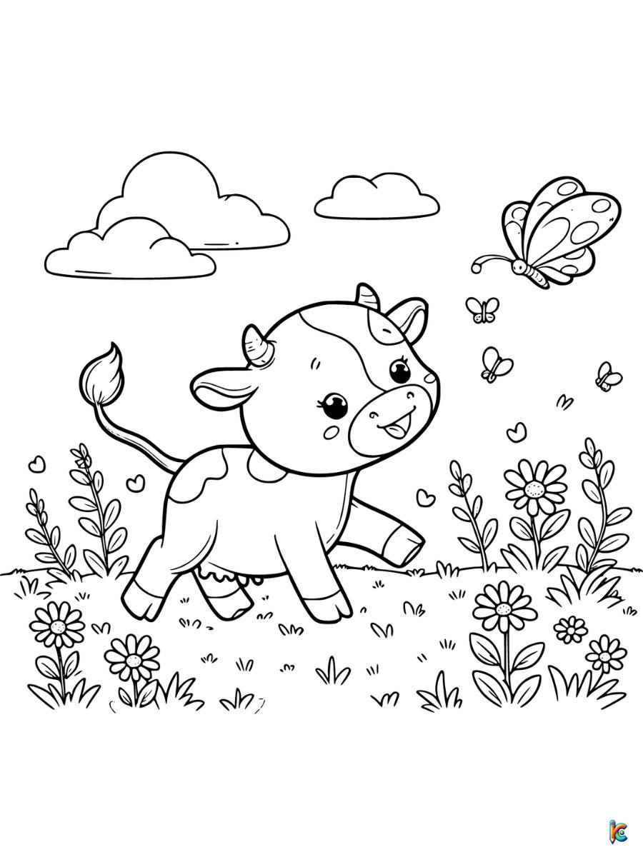 cute cow coloring pages