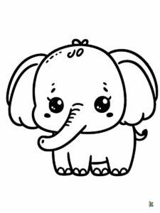 Elephant Coloring Pages – ColoringPagesKC