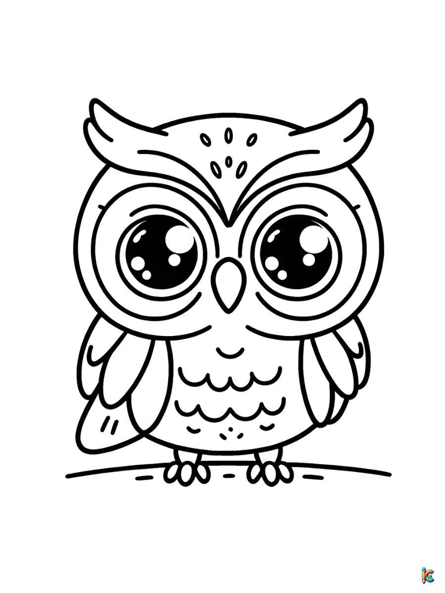 cute owl coloring pages printable