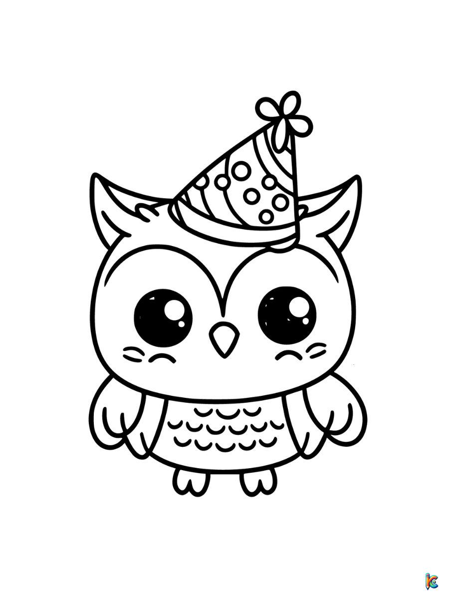 cute owl coloring pages to print