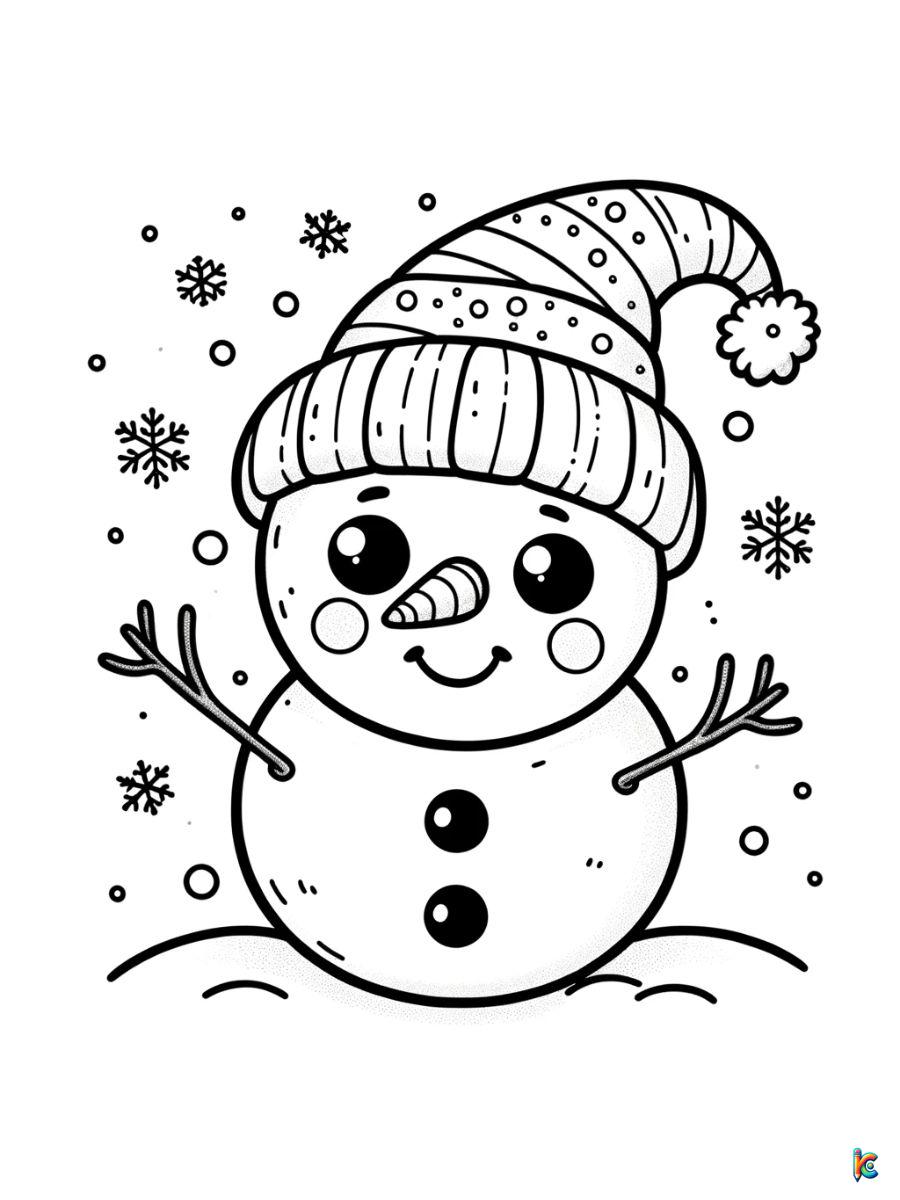 cute snowman coloring pages for kids