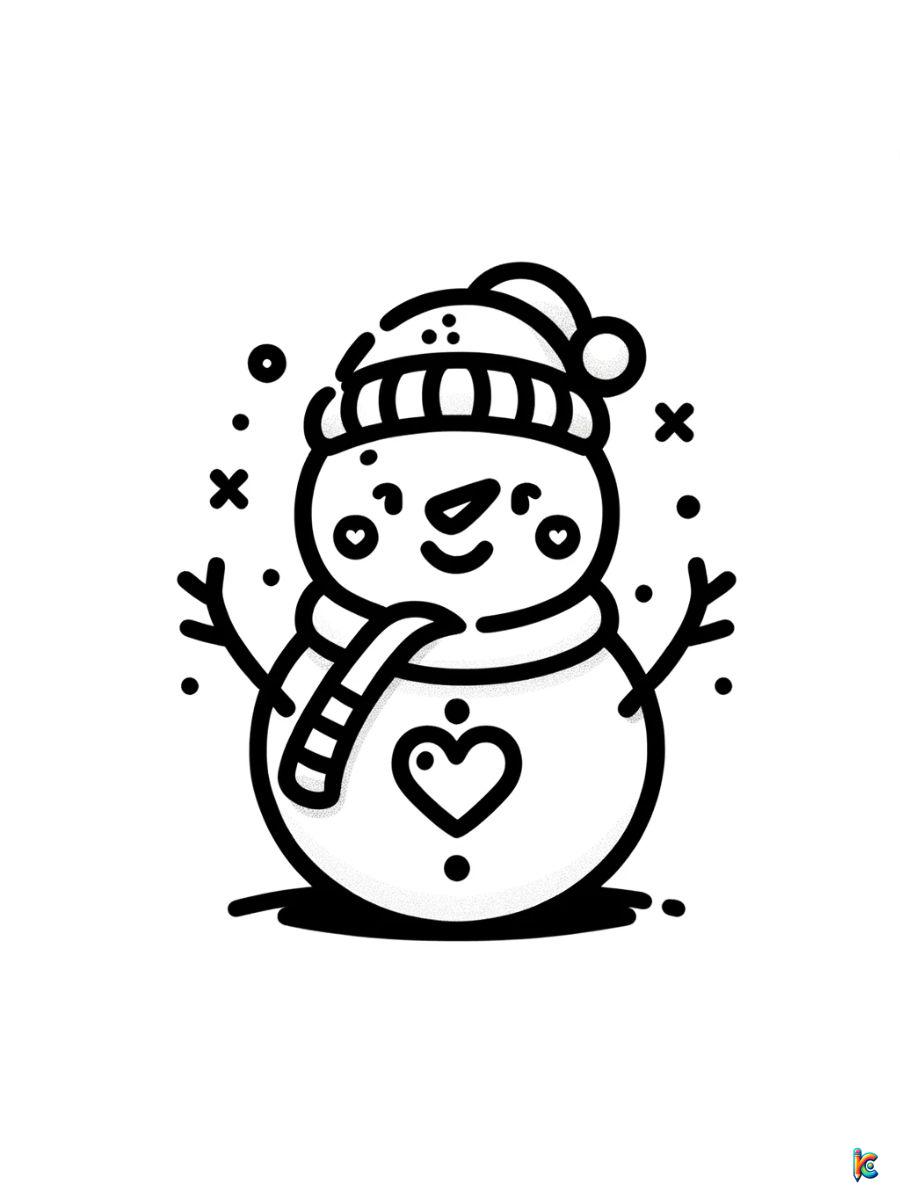 cute snowman coloring pages free