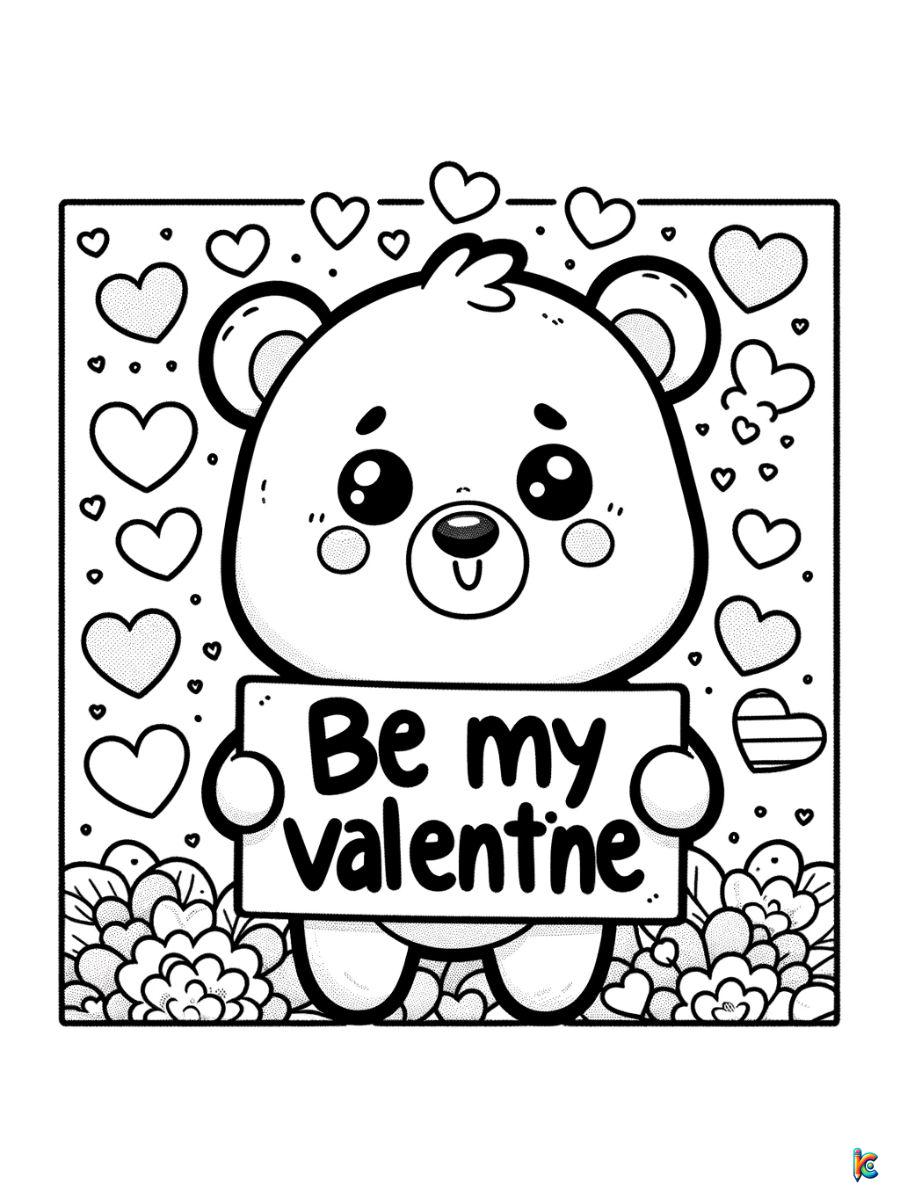 cute valentines day coloring pages printable