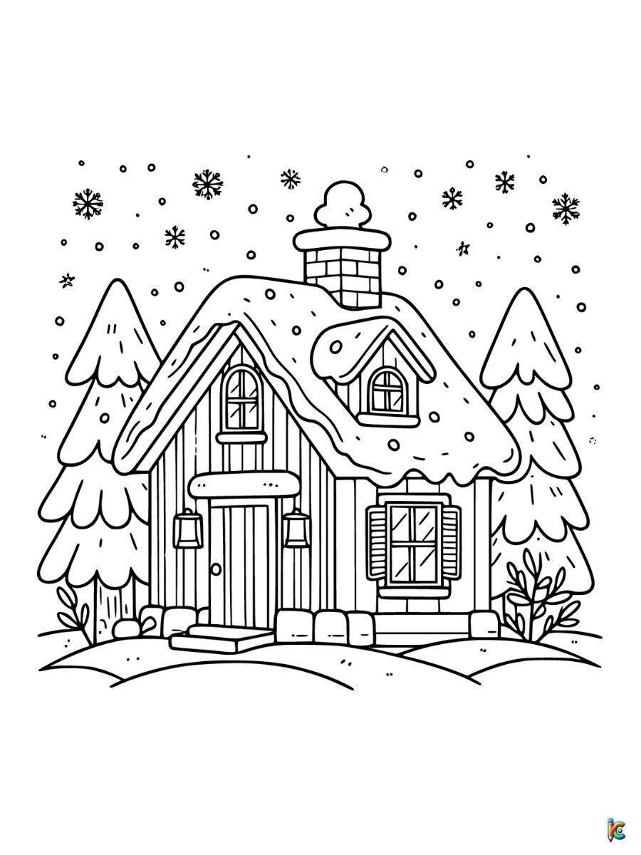 cute winter animal coloring pages free