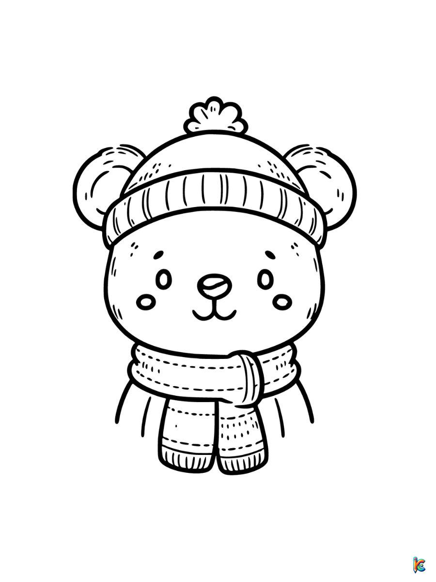 cute winter coloring pages free