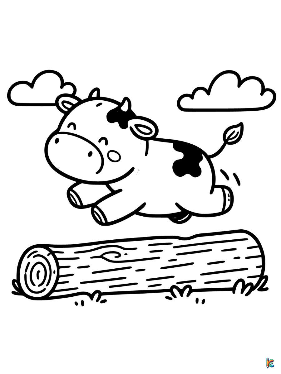 easy cow coloring pages to print