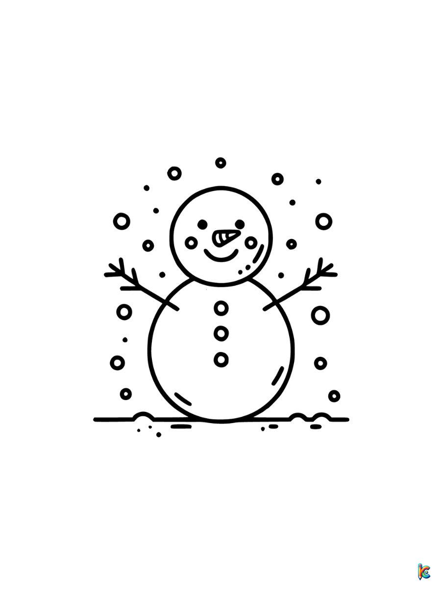 easy winter coloring pages