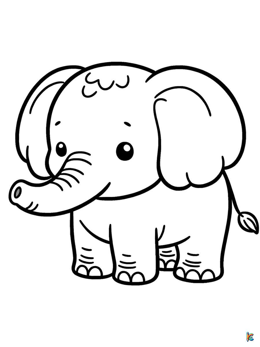elephant coloring pages free printable
