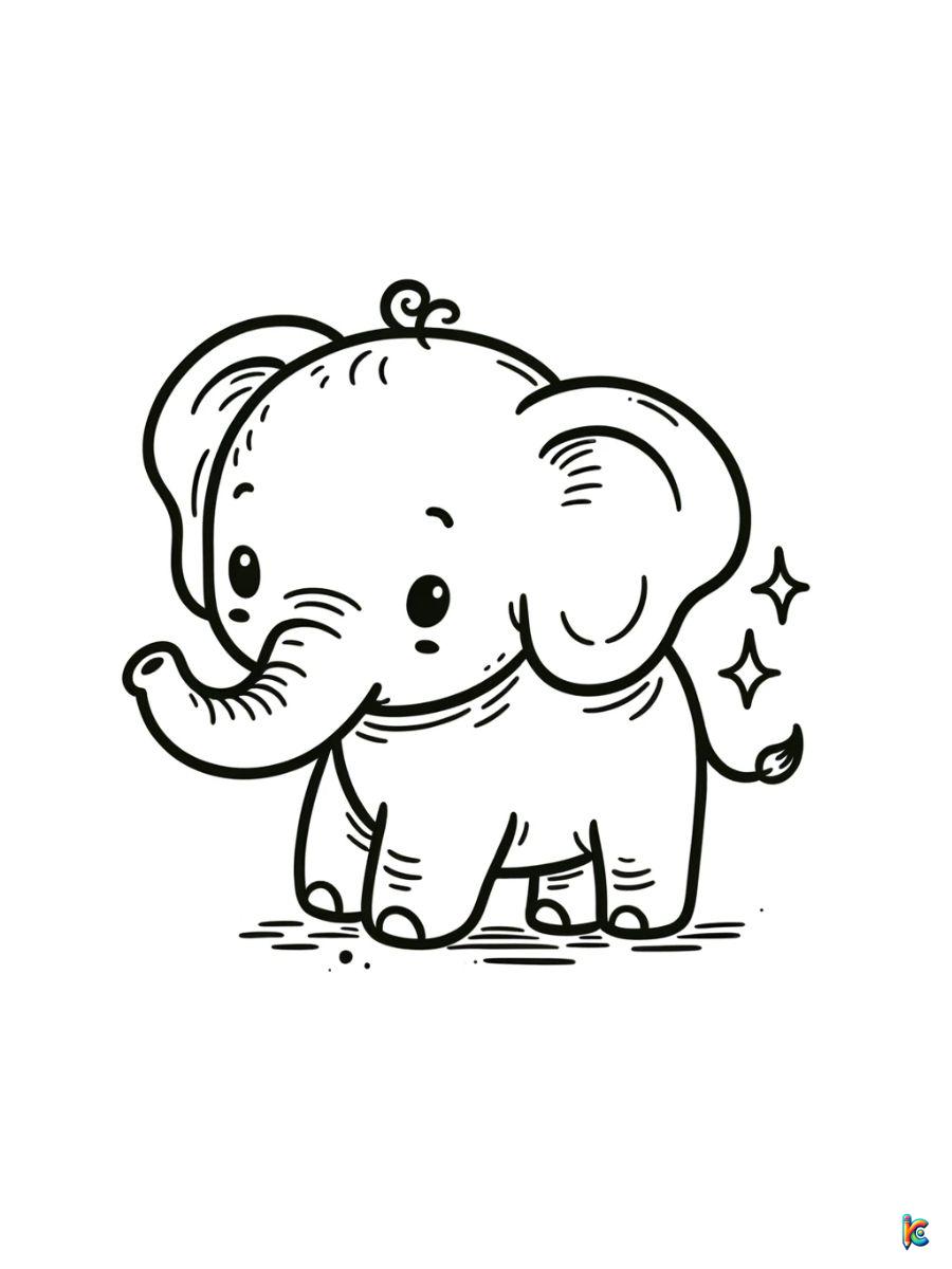 elephant coloring pages free