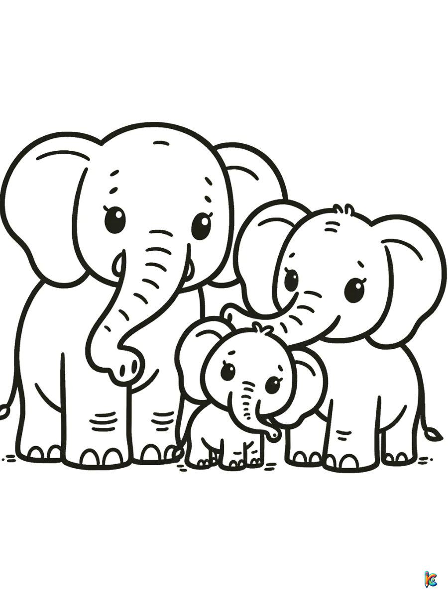 elephants coloring pages