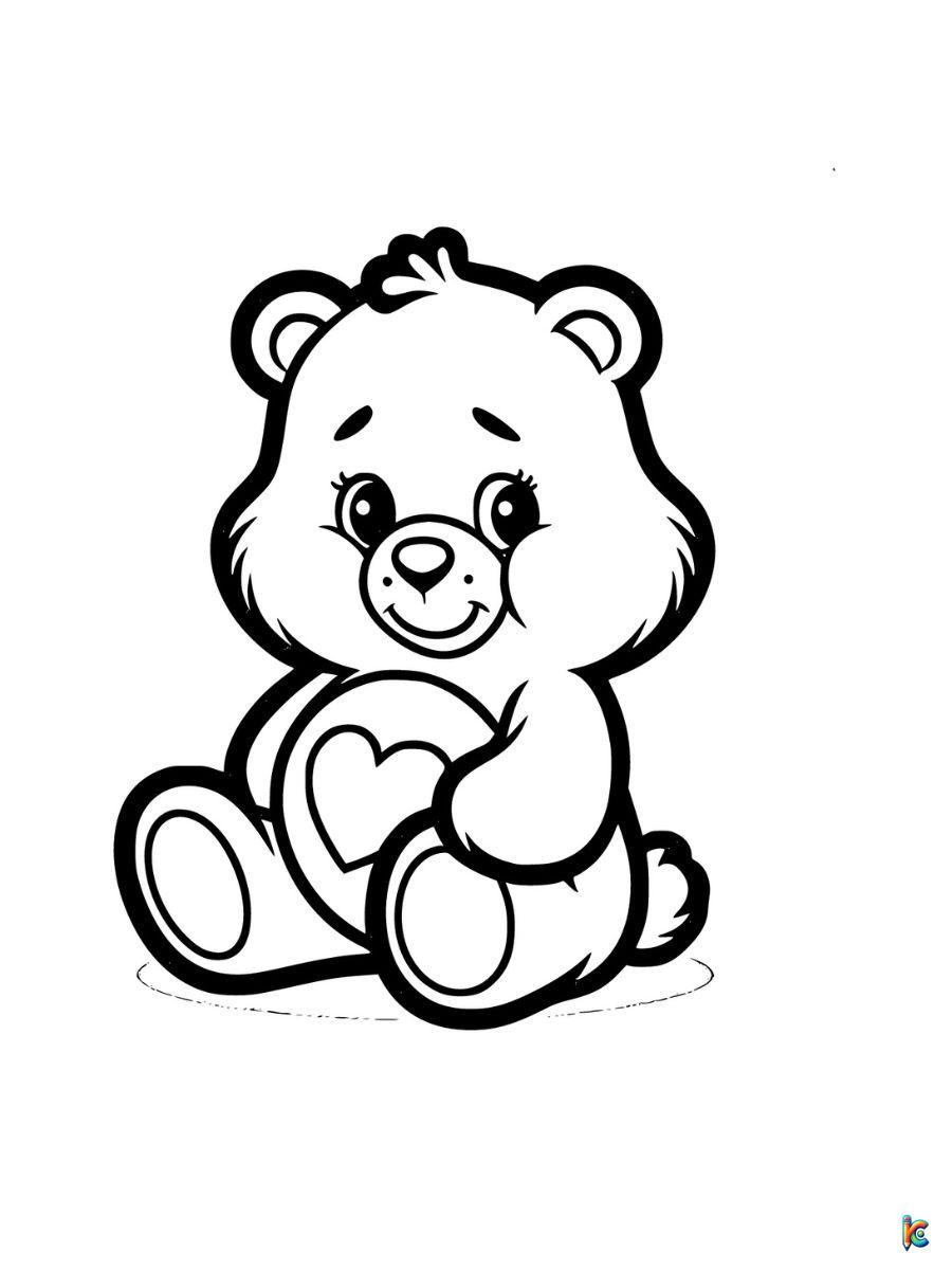 free care bear coloring pages