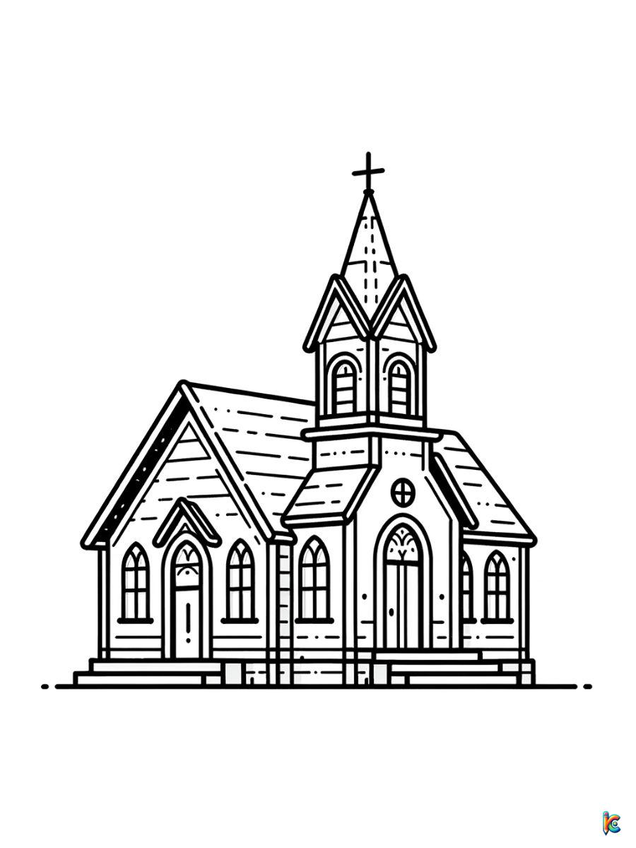 free church coloring pages