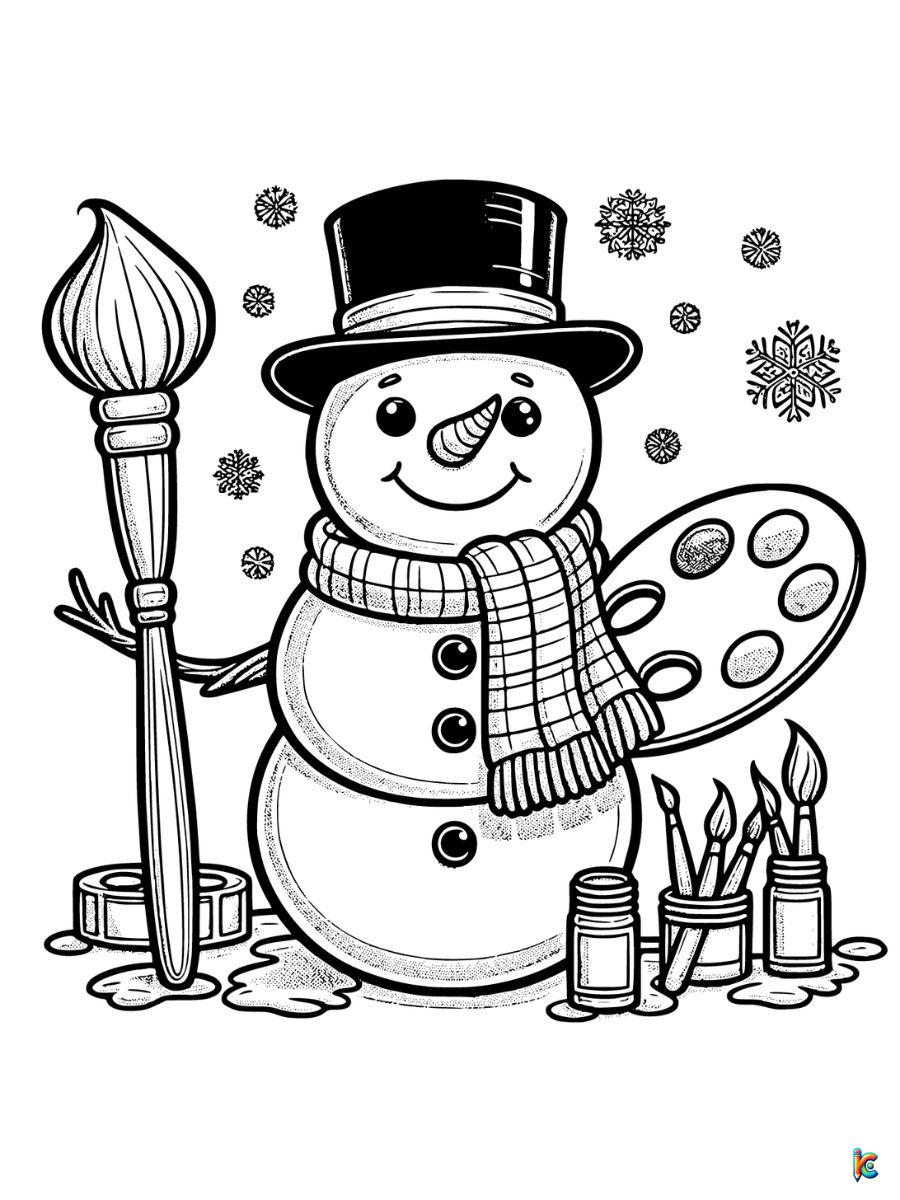 free coloring pages snowman