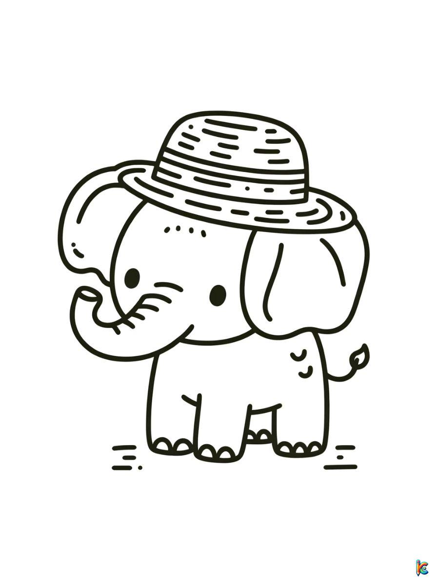 free elephant coloring pages