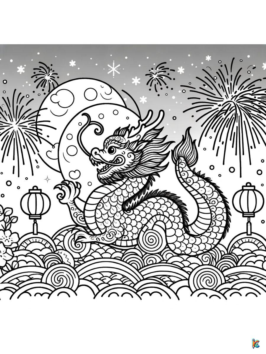 free lunar new year coloring pages 2024