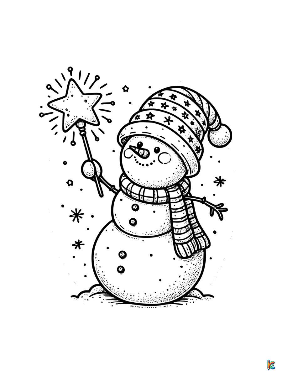 free printable coloring pages snowman