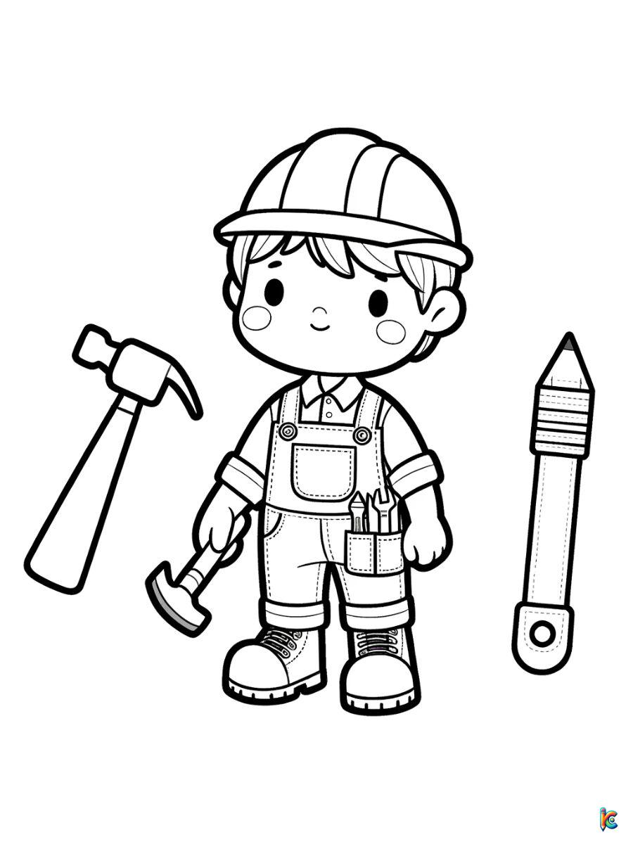 free printable construction coloring pages