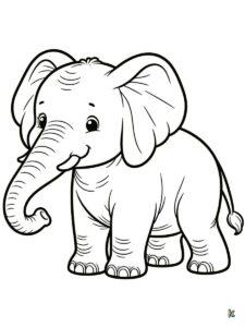 Elephant Coloring Pages – ColoringPagesKC