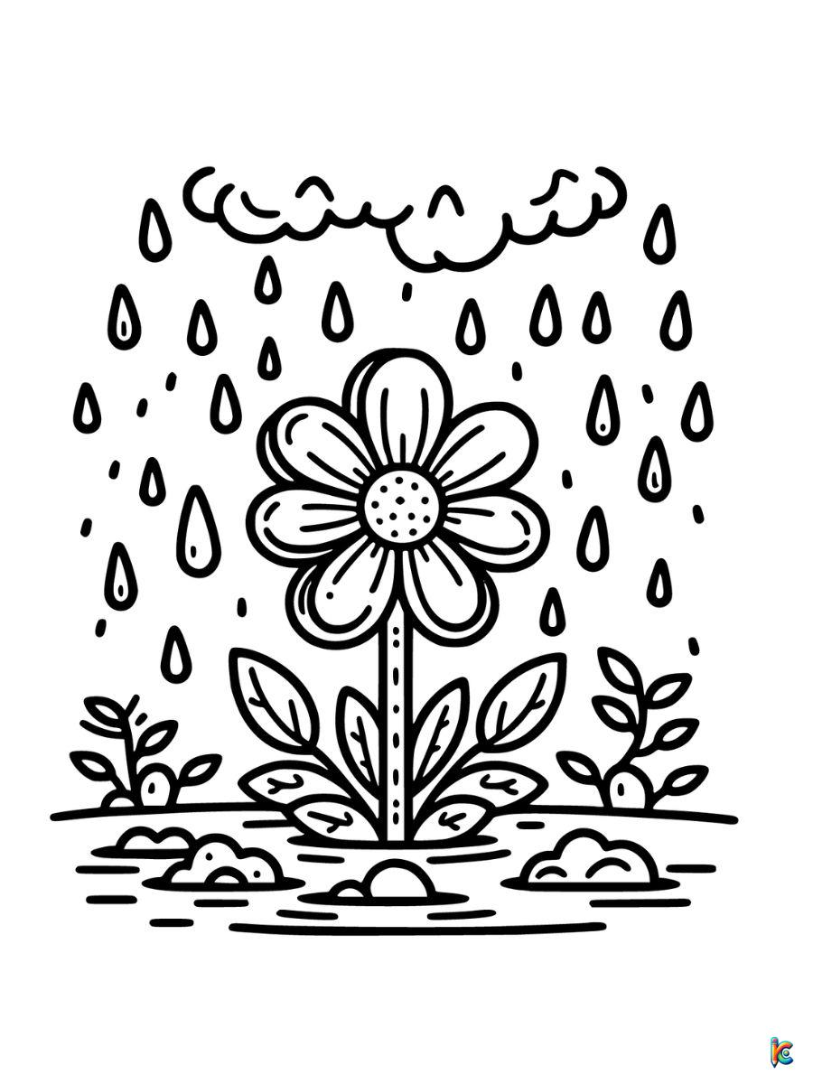 free printable rainy day coloring pages