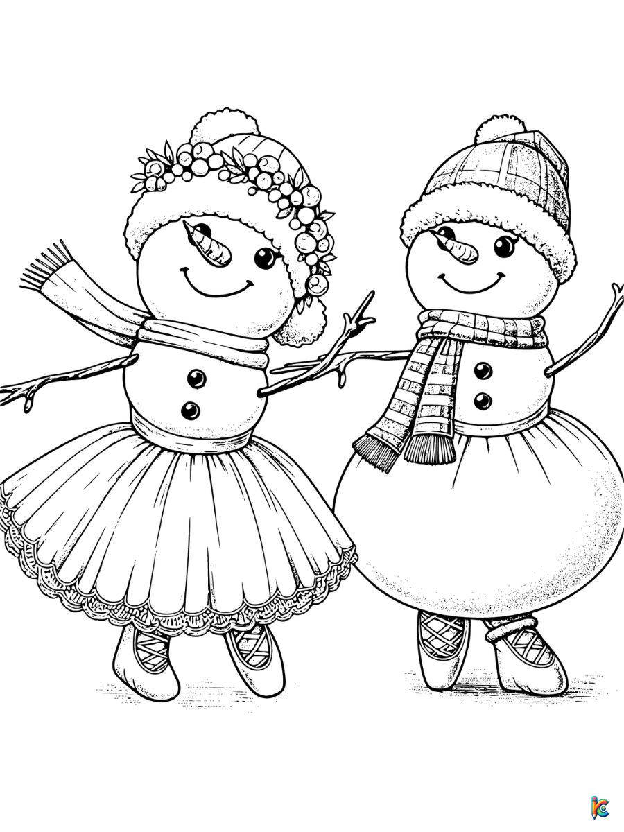 free printable snowman coloring pages