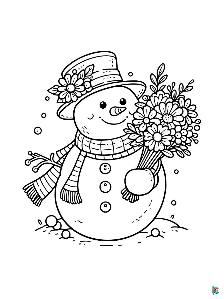 free snowman coloring pages