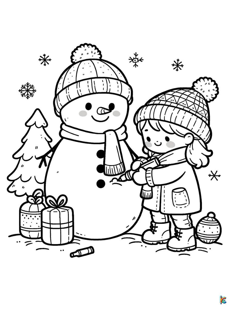 free winter coloring pages