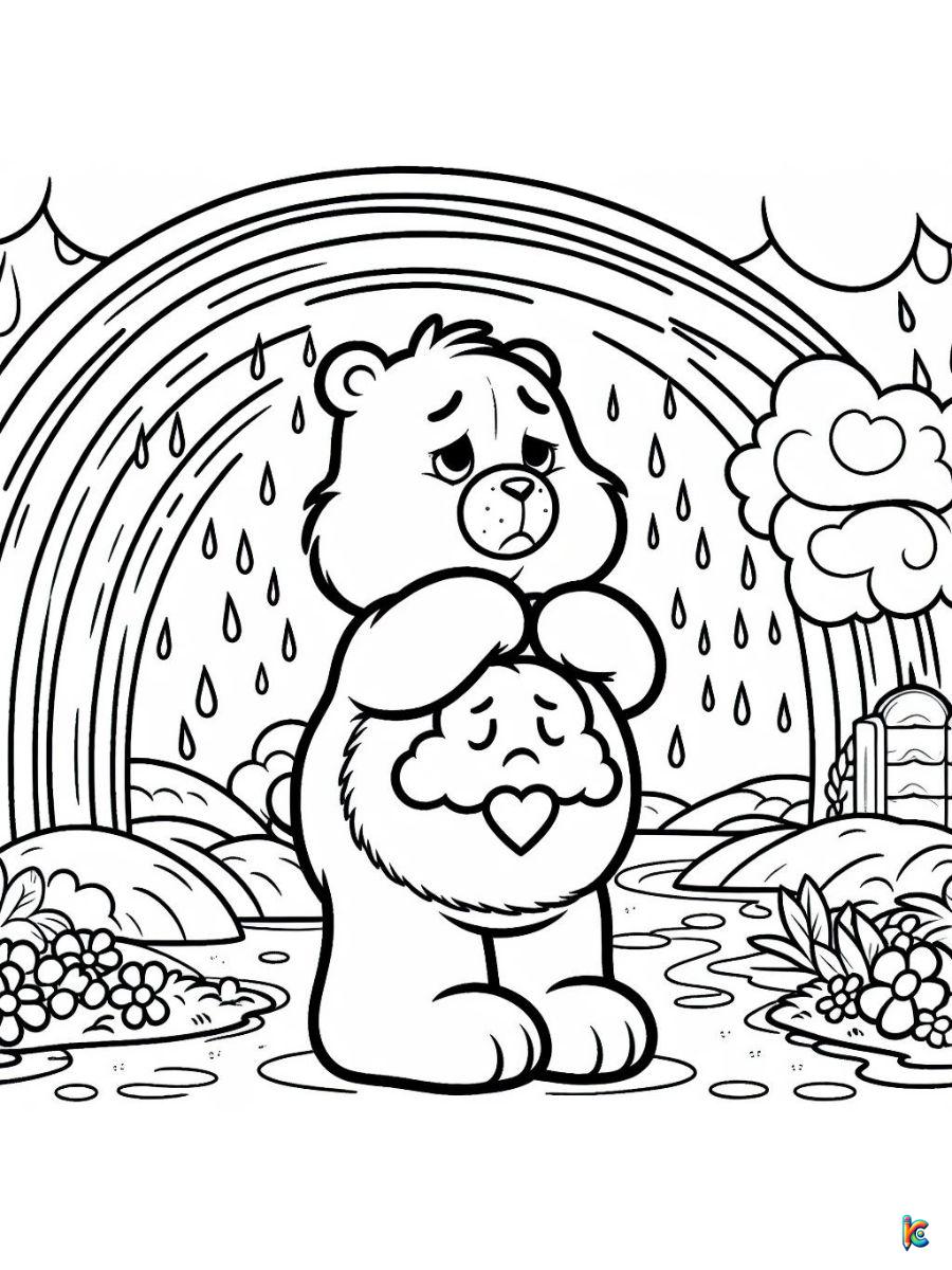 grumpy care bear coloring page