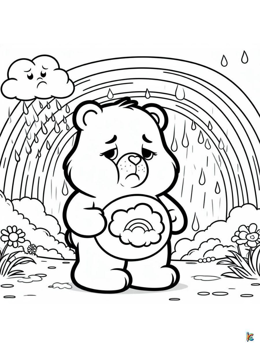 grumpy care bear coloring pages free